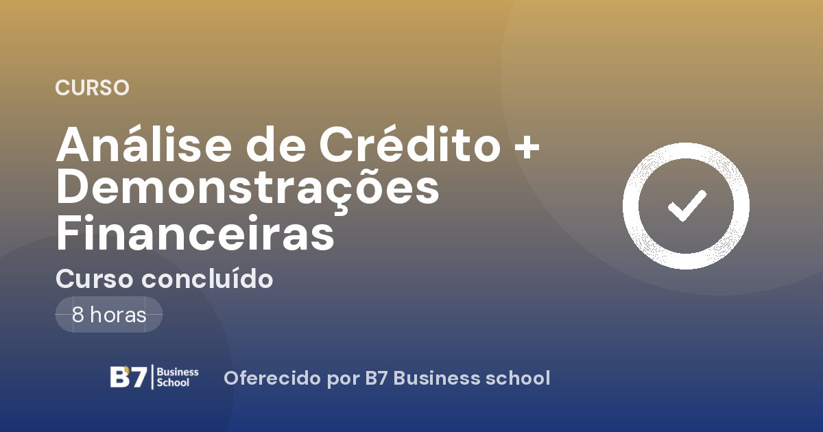 Análise de Crédito + Demonstrações Financeiras